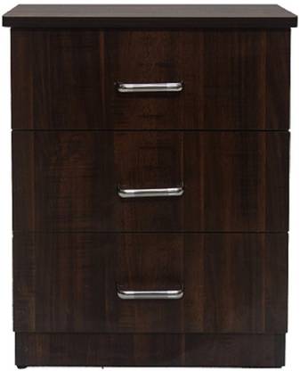 RSPOL 3 DRAWER SIDE TABLE Engineered Wood Bedside Table