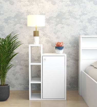 Mintwud from Pepperfry Kairi Side Table in White Colour Engineered Wood End Table