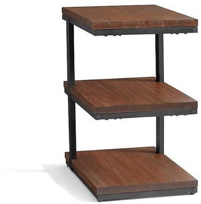 Indian Decor 38209 End Table, Side Table, Space Saving 3 Tier End Table Metal Side Table