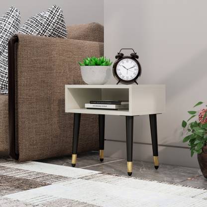 Hexa Red Bed Side Table, Nightstand For Bedrooms With Storage Cabinet Engineered Wood Bedside Table