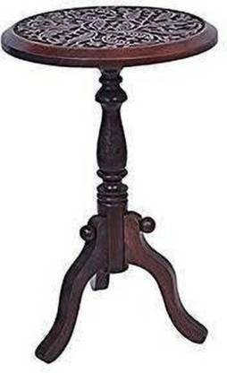 Decorhand Wooden Handcrafted Carved Solid Folding Table Solid Wood Side Table