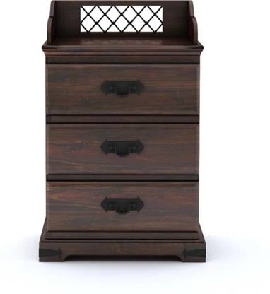 GOYALINTERIOR Sheesham Wood Bedside Table For Bedroom/Wooden End/Nightstand Lamp Table Solid Wood Bedside Table