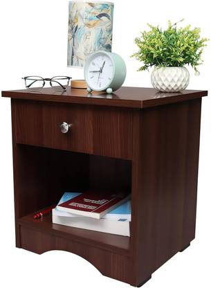 Livzing Livzing Pre-Assembled Side Table/ Bedside End Table with Drawer for Home Storage Engineered Wood Bedside Table