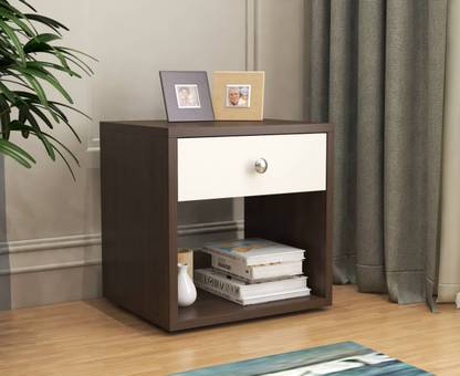 Flipkart Perfect Homes Engineered Wood Side Table With Storage For Bed Room, Hotel Room, Cafe. Engineered Wood Bedside Table