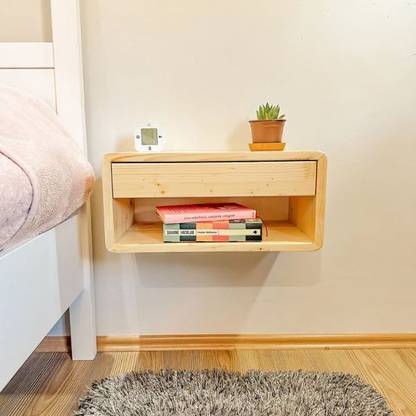 LR Design Studio Modern Bedside Table Solid Wood Bedside Table