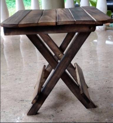 LVMart S-Shape End Table in Mango Wood Engineered Wood Side Table