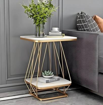 Shibli Handicrafts SHIBLI HANDICRAFTS Square Shape Side End Table Frame Sofa Corner Table Metal End Table