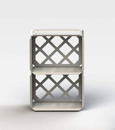 Indian Decor 4131 Corner Shelf/Display Shelf/Bedside Table/Side Table/Corner Table Metal Side Table
