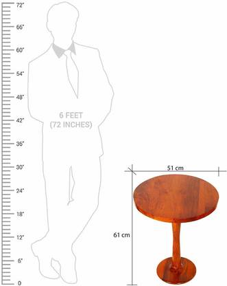 एली वुड Rosewood (Sheesham) सॉलिड वुड साइड टेबल