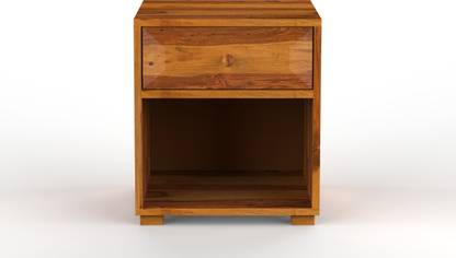 Wakeup India Rivo Bed Side Table with Drawer | Anti-Termite Solid Wood | Color Honey) Solid Wood Bedside Table