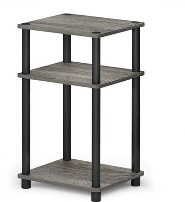 Star Work End Table Shelf Rack(35.6D x 40.6W x 58.4H cm)Stand for Sofa Turn-N-Tube Solid Wood End Table