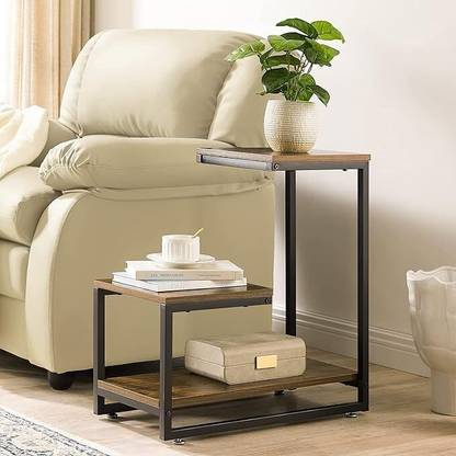 Indian Decor 49122 End Table Small Side Table, G Shaped Narrow Slim Night Table Metal Side Table