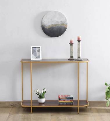 Woodsworth from Pepperfry Hickson Solid Wood Console Table/Wooden Side Table For Living Room/Home Solid Wood Console Table