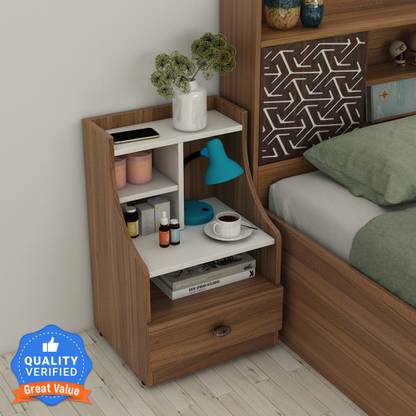 A GLOBIA CREATIONS Winslet Engineered Wood Bedside Table