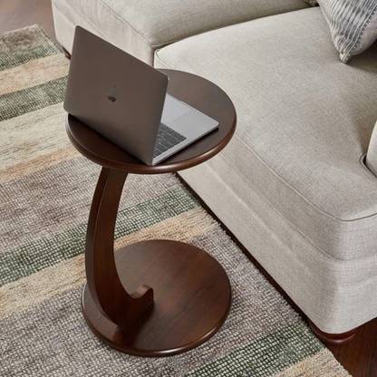 VASIL MART Round -C- Shape Design End Table Bed Side Table Engineered Wood End Table