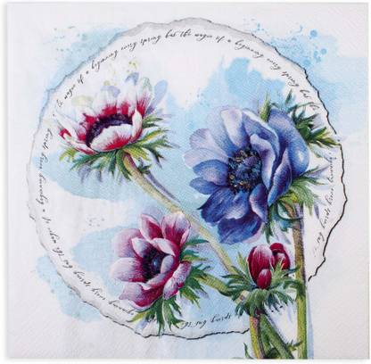 LITTLE BIRDIE Decoupage Napkin Dainty Primrose 13 X 13inch (pack of 5) Silhouette Paper Sheet