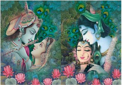 LITTLE BIRDIE Filament Decoupage Paper A4 Radha Krishna 2Sheets Silhouette Paper Sheet