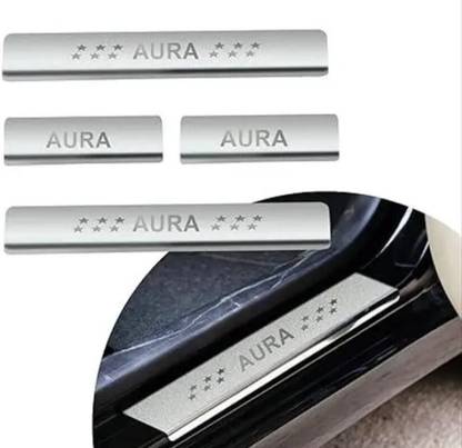 INDMOTIVE DOOR SILL GAURD FOR AURA
 /FOOTPATI/FOOTSTEP/PROTECTOR (SET OF 4 ) Door Sill Plate