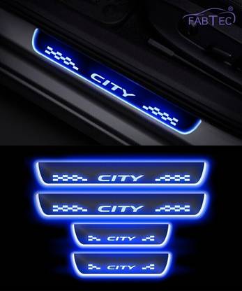 CARZEX Car Door Foot Step Led Sill Plate With Mirror Finish Premium Quality for City Door Sill Plate