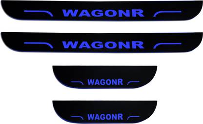CARMART CSet of 4 Car Accessories door sill plates with blue light for Wagnor Door Sill Plate