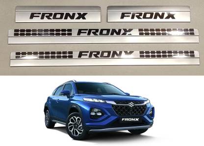 HOTRENZ STAINLESS STEEL DOOR SILL PLATE FOR MARUTI FRONX Door Sill Plate