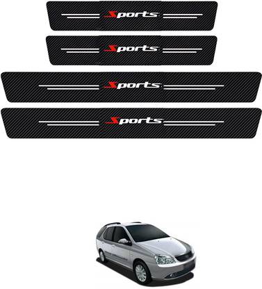 GONAMA Car Door Sill Protector, Sport Carbon Threshold Guard Scuff Cover Strip SG299 Door Sill Plate