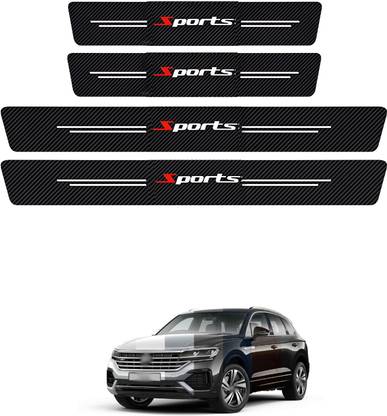 GONAMA Car Door Sill Protector, Sport Carbon Threshold Guard Scuff Cover Strip SG265 Door Sill Plate