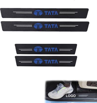 ZOTIMO 4 PCS Carbon Fibre Car Door Front/Rear Sill Plate Protector Sticker (TA-TAA) Door Sill Plate