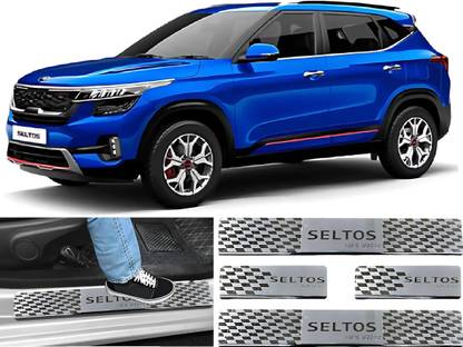 Ad chrome SELTOS 4 PCS SCUFF PLATE.. Door Sill Plate
