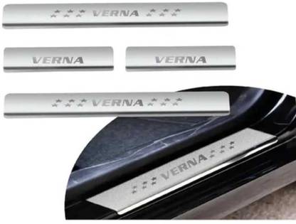 INDMOTIVE DOOR SILL GAURD FOR VERNA
 /FOOTPATI/FOOTSTEP/PROTECTOR (SET OF 4 ) Door Sill Plate