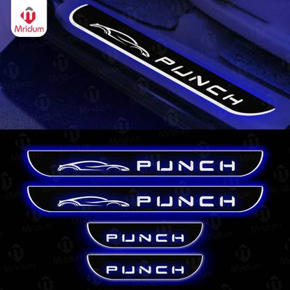 MRIDUM Tata Punch Car Design Door sill Plate pack of 4 Door Sill Plate