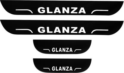 COLOURLINE Glanza Black Edition Door Sill Plate with Blue LED – Enhance Car Exterior Door Sill Plate