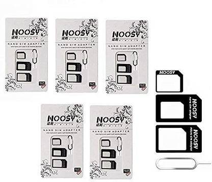 Samarth 4 in 1 Noosy SIM Card Adapter Kit Nano, Micro Needle for iPhone,Nokia (3 Pcs) Sim Adapter