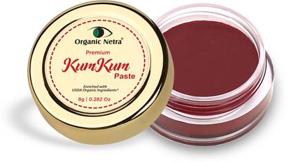 Organic Netra Sindoor/Kumkum Paste - Waterproof Chemical Free -8 Gm (Maroon) Sindoor, KumKum