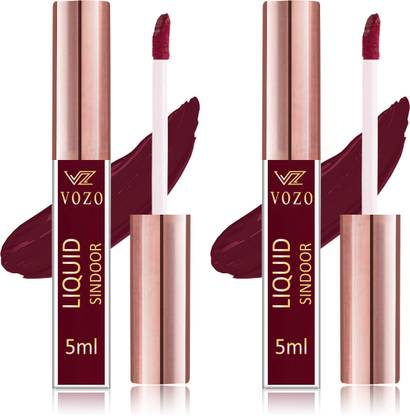 VOZO Long lasting Maroon Liquid Sindoor Sac Maroon Mark of Matrimony Pack of-2 Liquid Sindoor