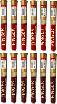 Finger Liquid Sindoor Combo of 6 Red and 6 Maroon - 7 ml each Sindoor
