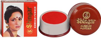 SHINGAR Kumkum Powder Non Toxic & Non Irritable Formula For Daily Use - Pack Of 5 Kumkum Powder