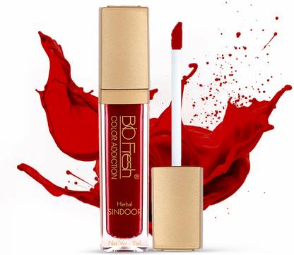 Biofresh Herbal Liquid Sindoor Maroon, With Sponge Tip Applicator - Long Lasting, Smudge Proof and Quick Drying Liquid Sindoor