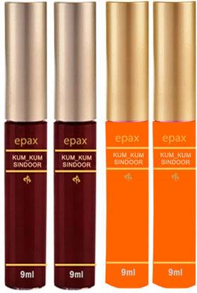 Epax 100% Natural Herbal Matte Liquid sindoor pack of 2+2 sindoor