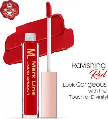 M L Markline Liquid Sindoor Ravishing Red Water Proof Long Lasting Liquid Sindoor