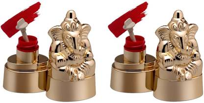 CartKing 2 Pieces Ganesh Statue Sindoor: Pure and Organic Red Sindhuram Powder (15g ) Powder