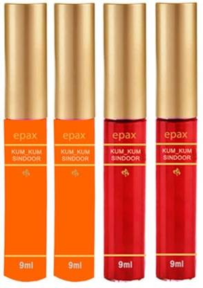 Epax 100% Natural Herbal Matte Liquid sindoor pack of 2+2 sindoor