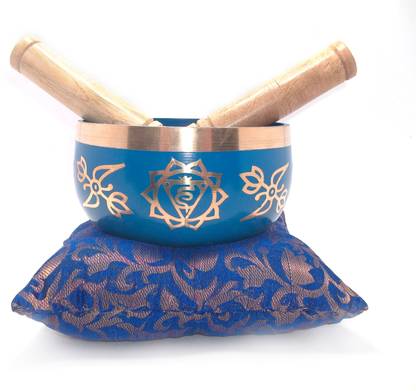 Uv Creation Throat/Vishuddha Chakra Design Singing Bowl Material Brass Singing Bowl