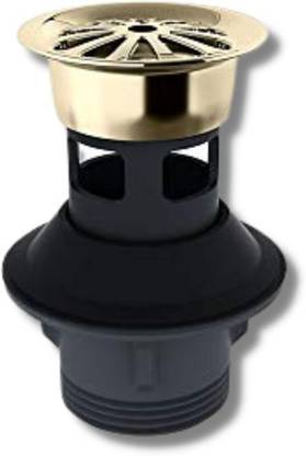KOHLER Drain with overflow hole (Vibrant French Gold) Sink Plug, Tub Plug