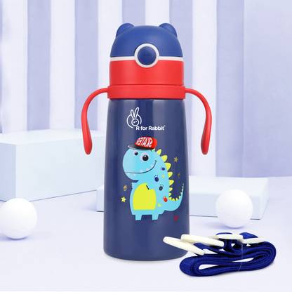 R for Rabbit Steebo Safari SS Sipper Water Bottle | Leak-Proof With Food-grade silicone straw