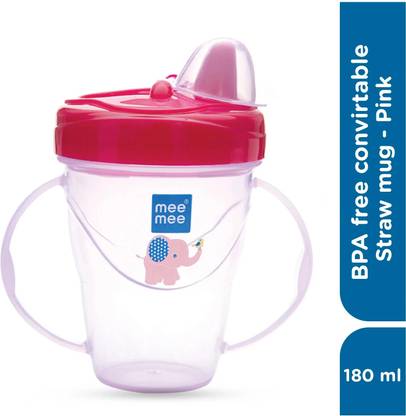 MeeMee Baby Sipper cup BPA free convirtable for toddler kid , soft spout straw mug