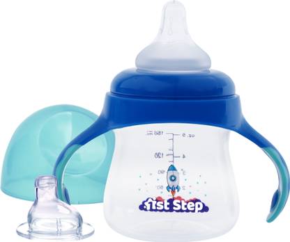 1st Step 2 in 1 BPA Free Anti-Spill Soft Spout Baby Feeding Bottle Cum Sipper Cup- 150ml