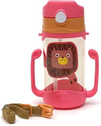 InEffable Baby Soft Straw Feeding Sipper with Twin Handle Anti Spill Flip Top Water Bottle