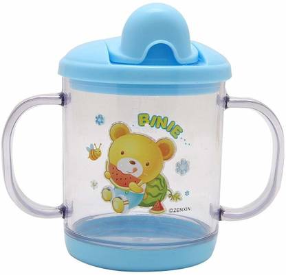 Jingle Kids Premium Quality Unbreakable Plastic Baby Sippy Bottle/Cup/Mug Water/Juice Training Sipper 200ML With Twin Handles Dust Free For Babies/Infants/New Borns(5 Months+)