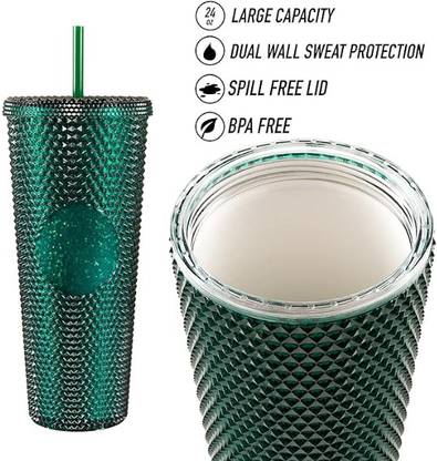 fyus Sterz 24oz Studded Tumbler with Lid and Straw, ?? Multiple Color Variations